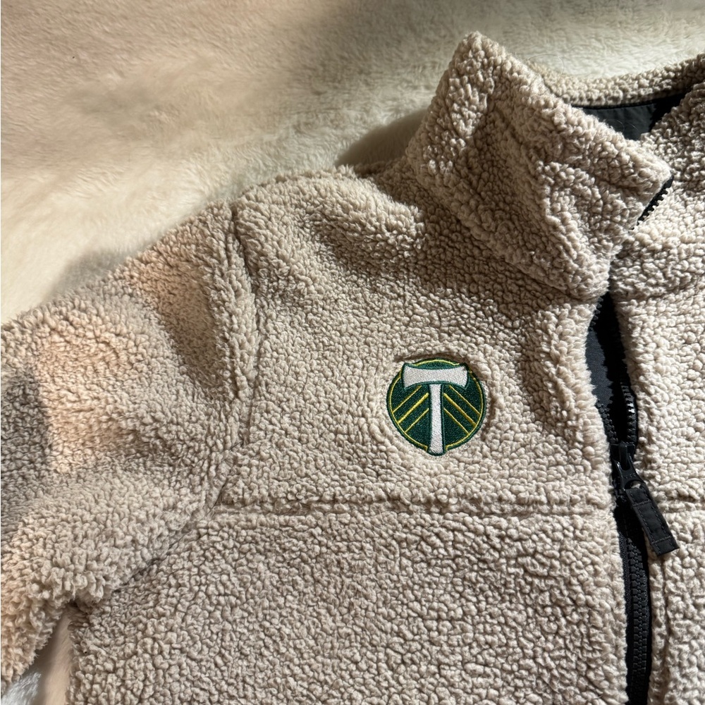 Portland Timbers Cream Sherpa Fleece Jacket - Picture 7 of 7